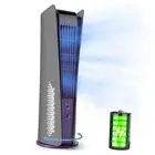 10000mAh Tower Fan for Bedroom,Quiet Floor Fan,180° Oscillating Bladeless