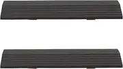 2pcs Rubber Ramps for Sweeping Robot, Non-Slip Indoor Door Thresholds Ramps, Portable Small Slope Mat for Home Entry, Black