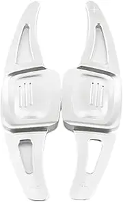 Car Steering Wheel Shift Paddle, for ARTEON, for Tiguan, 2019, for Passat, B8, for Golf, 7, for Alltrack, for Variant, for Jetta, Quick Shifter Stickers Steering Wheel Paddle Shifter(Silver)