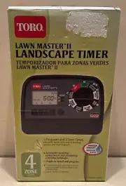 Toro 53805 Lawn Master II 4-ZONE Landscape Sprinkler System Water Timer. NEW