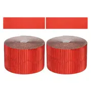 2Pcs 3.9inch x 164ft Bulletin Board Border, Metallic Red (1.3mm)