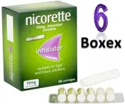 Nicorette 15mg Inhalator 36 Cartridges Pack oF 6 +Fast Dispatch Expiry 10-2026