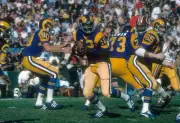 James Harris Los Angeles Rams drops back to pass v the Washington- 1974 Photo