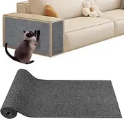Self-Adhesive Trimmable Cat Scratch Furniture Protector Mat Trimmable Carpet Mat for Cats 78.7"x15.8" Scratching Post Carpet Covered for Couch Sofa Wall Stair Durable Cat Tree Replacement