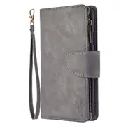 PU Leather Zipper Multi-function Light Painted Wallet Flip Card For Xiaomi Redmi Note 9