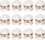 uxcell 12Pcs Soft Silicone Earring Backs, 0.2" Rubber Ear Back Pads Clutch Stopper Earring Backing Replacements for Fish Hook Earring Studs Hoops, Rose Gold