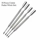 50 Pieces Spoon Shaped Cuticle Pusher Remover Nail Art Tool Whole Sale Lot