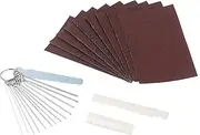 6 String Acoustic Guitar Nut and dle Pre-Slotted Bone Nut with Nut Files Set 320/240 Grits Sandpapers for Classical/Electric Guitar Parts Replacement Repair White