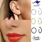 316L Surgical Stainless Steel 18G Sleeper Hinge Earrings Segment Nose Ring /2Pcs