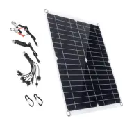 50W Solar Panel Kit 12V 20/40/60/100A Battery Charger Controller Caravan Boat