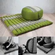 MANGO TREES Foldable Zafu&Zabuton Meditation Cushion Set Green