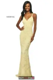 Sherri Hill Yellow Pageant or Prom Dress size 8 NEW WITH TAGS