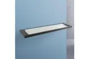 ACA Bathroom Glass Shelf Shower Storage Shelf Wall Mounted Bathroom Accessories Black
