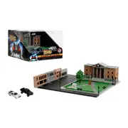 Back to the Future Hill Valley Courthouse Nano Scene With 2 Vehicles
