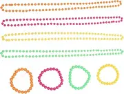 [DOITOOL] 1Set Bead Necklace and Bracelet Kit for Women Neon Jewelry for Parties and Daily Wear Comfortable and Non Fading Elegant Design for Fashion Accessories