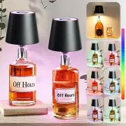 5200mAh Wireless Bottle Lamp Shade with Dimming RGB LED Warm Lighting - 2 Pac...