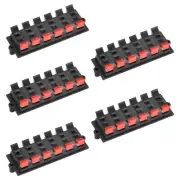 2 Row 12 Way Spring Push Release ConnectorTerminals Strip Block WP12-03B 5Pcs