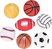 SHINEOFI Diy Sports Ball Decor 26pcs Resin Jewelry Making Accessories Flat Bottom Patches Phone Case Decor Charm Headdress