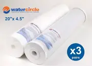 3 x (20" x 4.5" 5 micron Activated Carbon & Poly water filter for Big Blue)