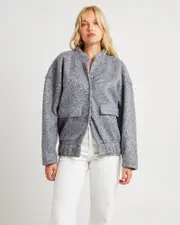 Boucle Bomber Jacket