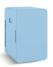 YOPOWER Mini Portable Compact Personal Fridge Cooler, 22 Liter Capacity, Includes Plugs for Home Outlet & 12V Car Charger, Blue