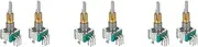 6PCS EC11EBB24C03 Dual Encoder with Switch 30 Positioning Number 15 Pulse Point Handle 25mm