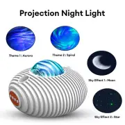 Aurora Galaxy Projector Night LED Light Moon Star Sky Bluetooth Projection Lamps