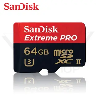SanDisk 64G Extreme PRO UHS-II microSD記憶卡 + USB3.0讀卡機 廠商直送