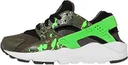[Nike] Kid's Huarache Run Print GS Black/Green Stark-CRG Khaki-Medium Olive Youth Size 6