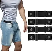 [BELTROAD] No Buckle Belts for Men Women Side Belt without Buckle Elastic Stretch Adjustable Belt Invisible No Buckle Belt