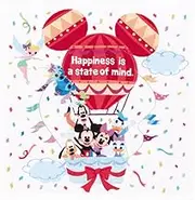 UCHINO 4110G298 W Disney Happiness Balloon Guest Towel White