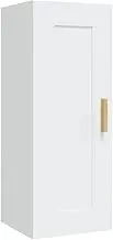 vidaXL - Wall-Mounted Cabinet, Compact Design Suitable for Living Room/Bedroom, White Engineered Wood Construction, Scandinavian Style, with Multiple Compartments