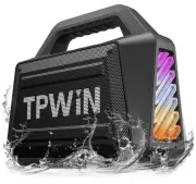 Speakers Bluetooth Wireless - Loud Speakers 80W Peak, 20H Playtime, Light Sho...
