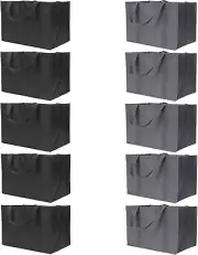 POATOW 10 Pack Reusable Grocery Shopping Bags,Large Foldable Tote Bags Eco Produ