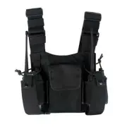 Radio Harness Chest Front Pack Pouch Holster Vest Rig Carry Bag for Baofeng UV5R