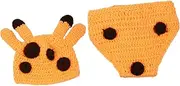 SAFIGLE 1 Set Adorable Giraffe Costume with Breathable Hat and Shorts for Photo Props Soft and Skin Friendly for Months Flexible Design for Comfort