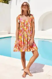 Mister Zimi Eliza Mini Dress Size 12 Bnwt Havana Print
