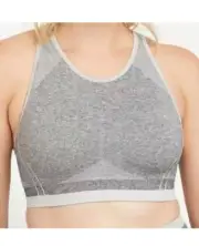 Spanx Women’s Spacedye Cloudy Grey Seamless Sculpt Sport Bra Size M NWT