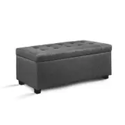 Artiss Ottoman Storage 97cm Grey
