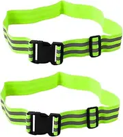 Sosoport High Visibility Reflective Belt Straps 2pcs for Night Running Hiking Safety