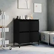 Dining Storage Sideboard Black 60x35x70 cm Engineered Wood