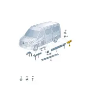 VOLKSWAGEN CRAFTER SZ Rear Left Protective Strip 2E1853535CG NEW GENUINE
