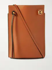 [LOEWE] LOEWE - Dice Pocket Embellished Leather Shoulder Bag - Tan - One size One size Brown