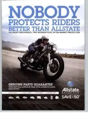 2012 Allstate Insurance Motorcycle Rider Oceanside Highway Magazine Print Ad