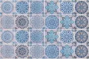 CAPASTEC Pack of 24 Tile Stickers, PVC Wall Tile Stickers, 15 x 15 cm, Blue