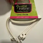 Purse N Alize It! White Vinyl Handle 23x.5”