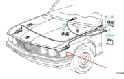 BMW 5 E28 Headlight Vertical Aim Control 63121386148 1386148 NEW GENUINE