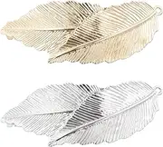 [Aomhrek] 2 Large Hair Clips, Women's Large Hair Clips, Precise Hair Clip for the Back of the Head, Silver Hair Clips, Delicate Hair Accessories for Women, Silver and Gold