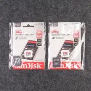 Lof of 2 Sandisk Ultra 128GB MicroSD w/ SD Adapter A1 140MB/s Full HD Video New