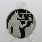 God of Death Egyptian Mummification Anubis Commemorative Silver Plated Coin